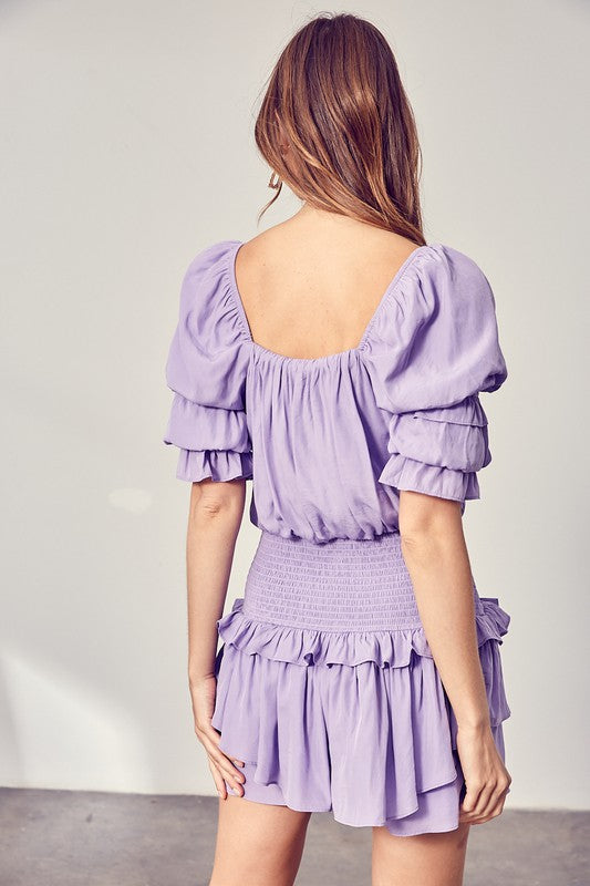 Puff Sleeve- Romper