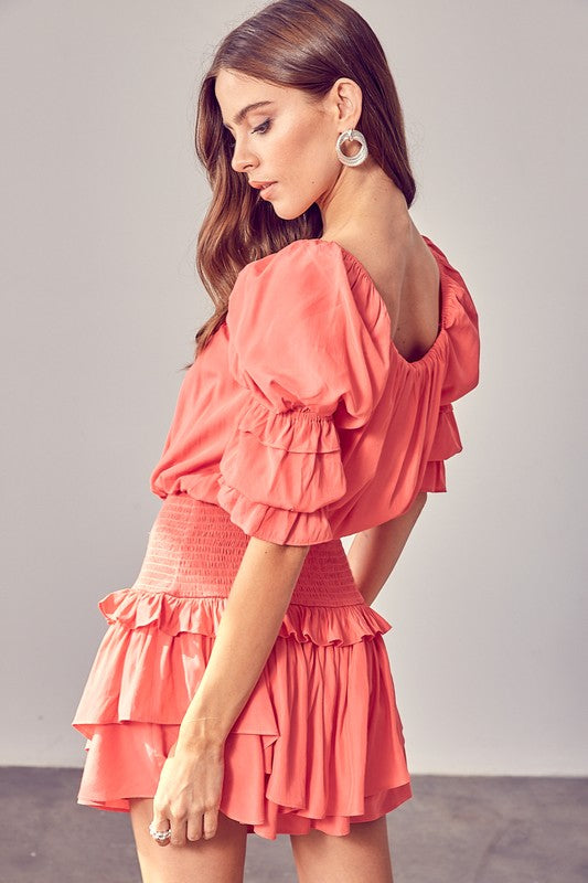 Puff Sleeve- Romper