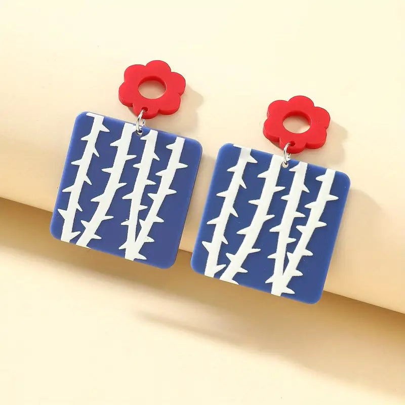 Blue Cactus- Earrings