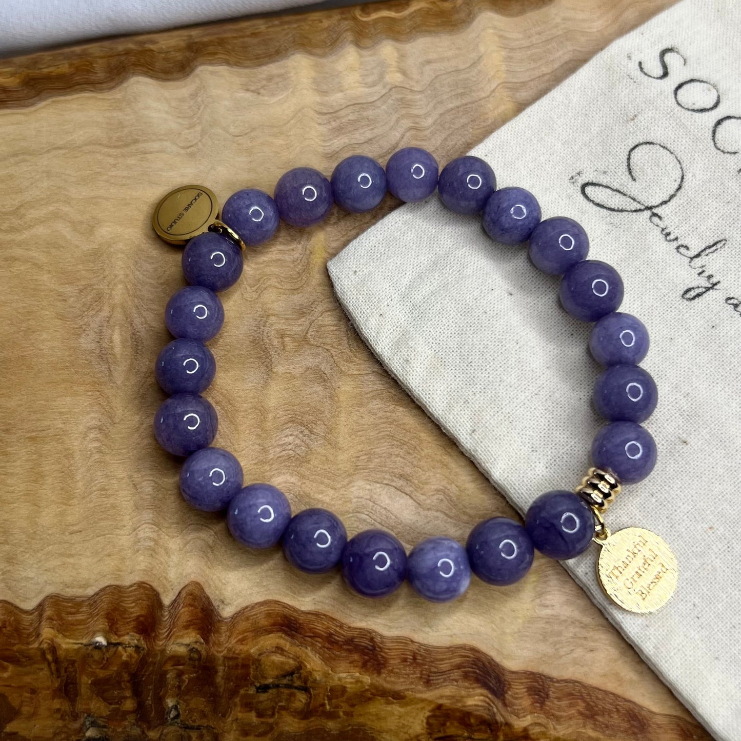 Chalcedony Affirmation Bracelet