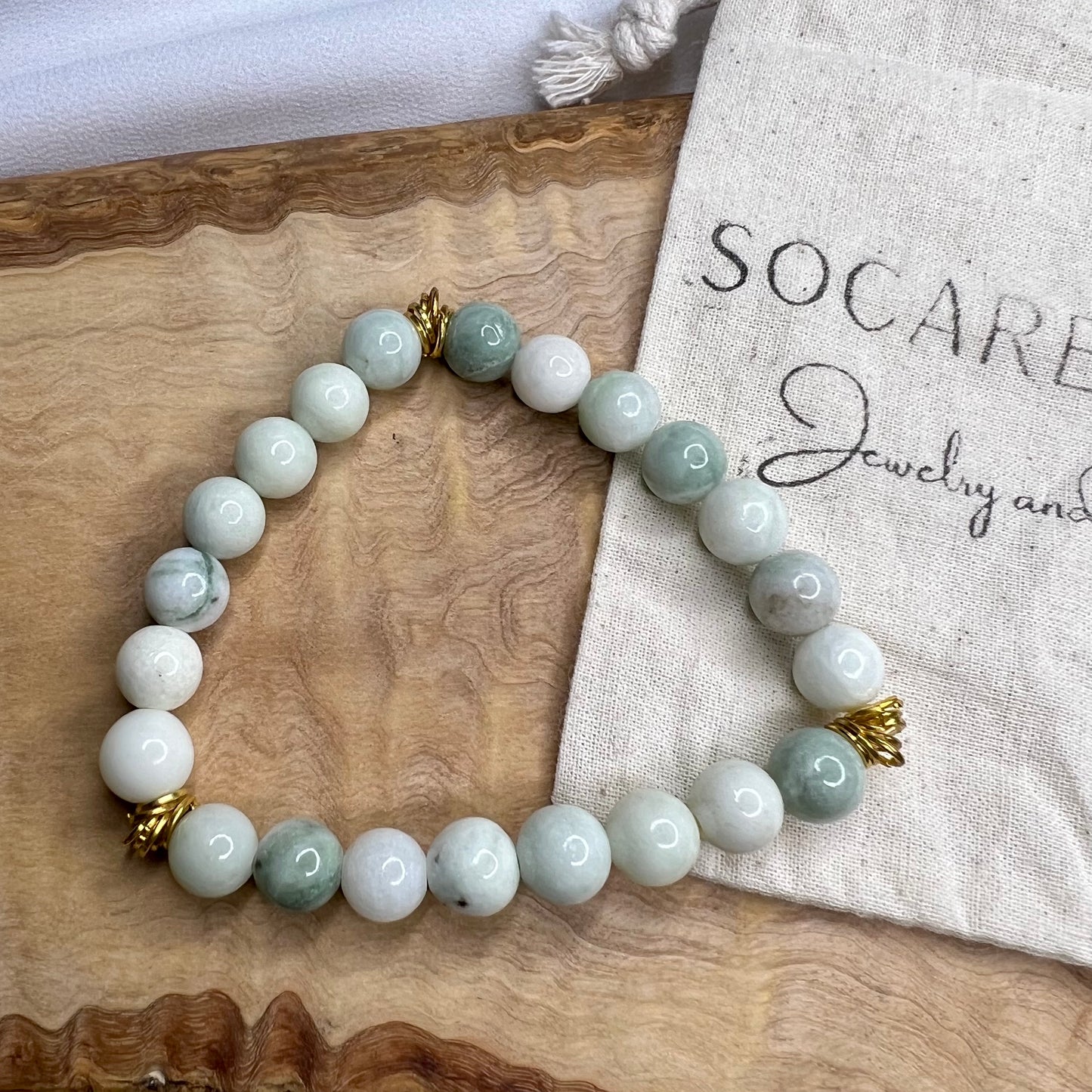 Seafoam Jade- Bracelet