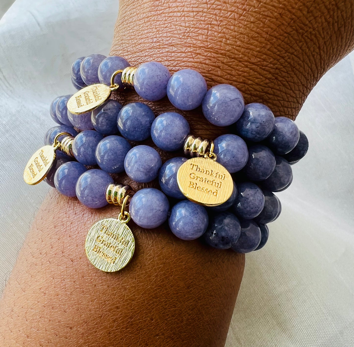 Chalcedony Affirmation Bracelet