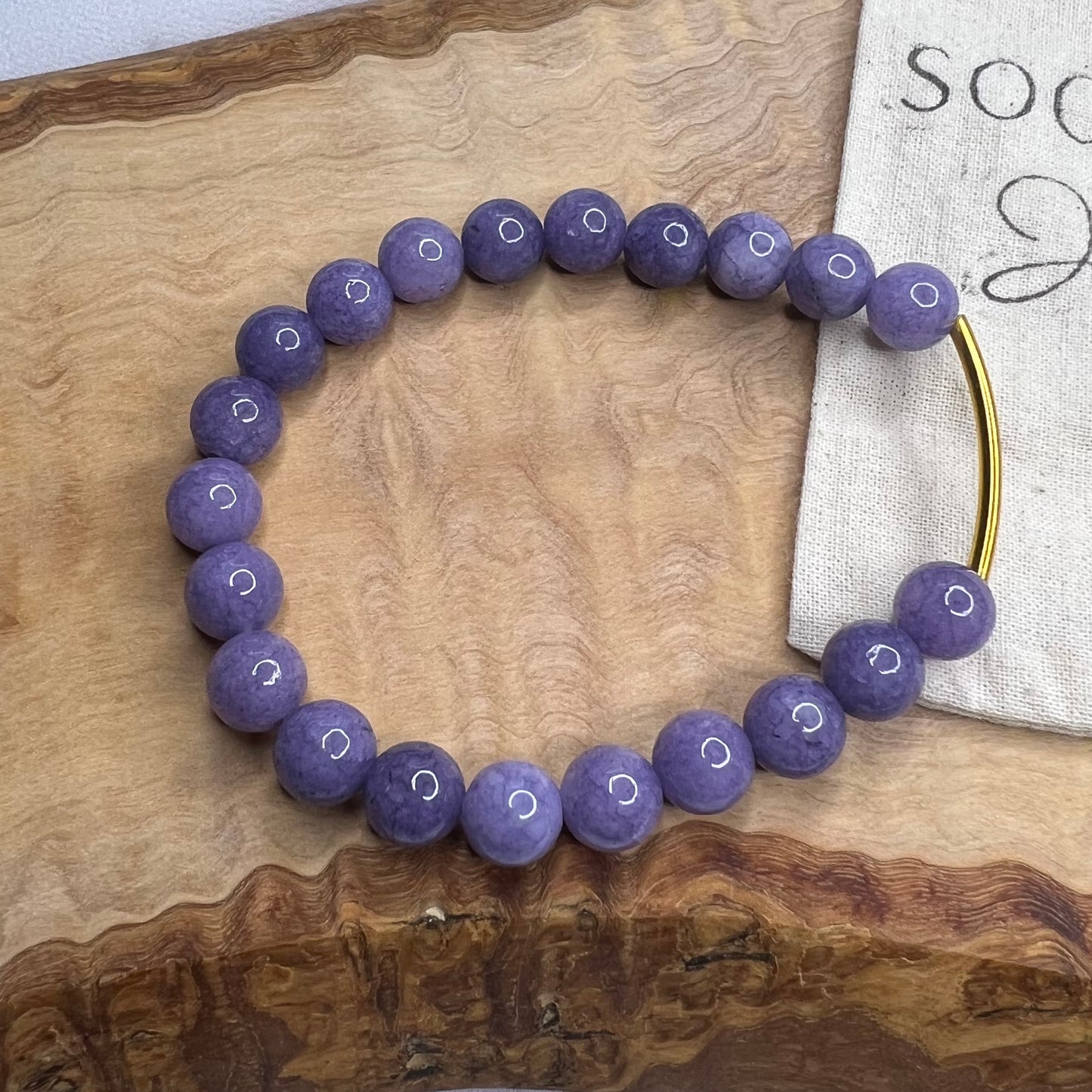 Chalcedony Affirmation Bracelet