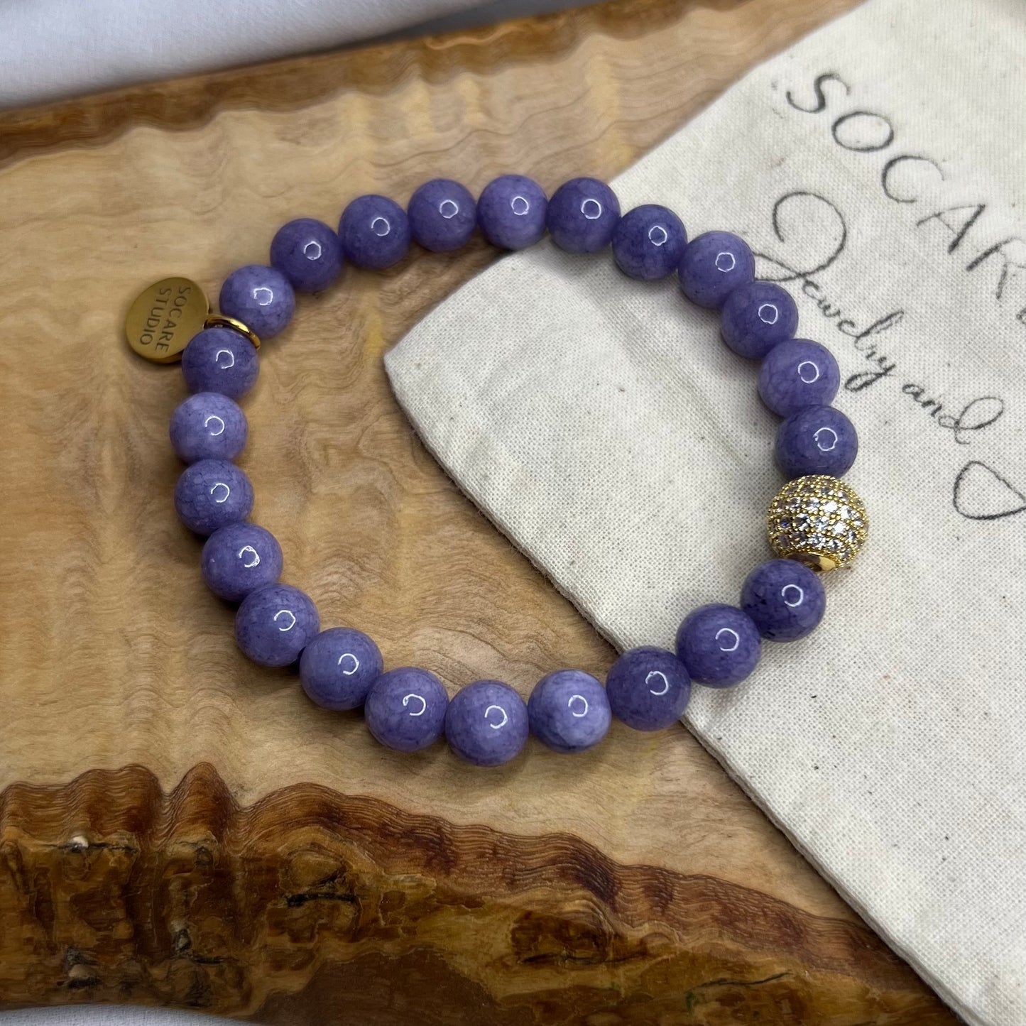 Chalcedony Affirmation Bracelet