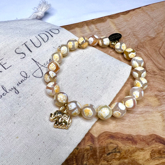 Sunshine Agate - Elephant Bracelet