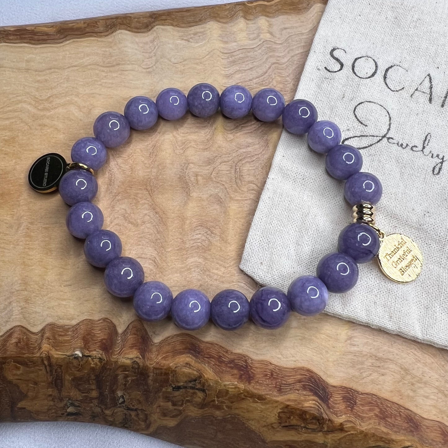 Chalcedony Affirmation Bracelet