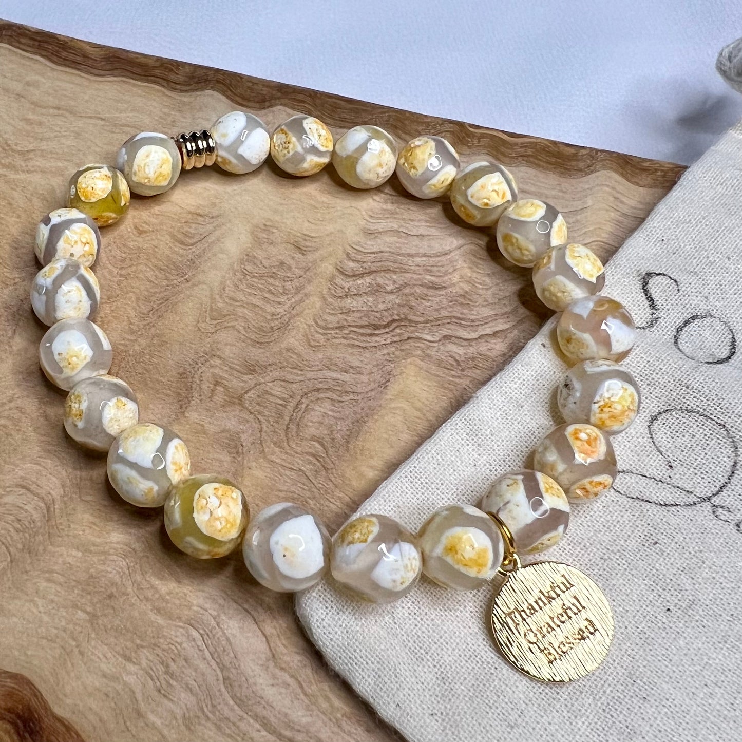 Sunshine Agate- Gratitude Bracelet.