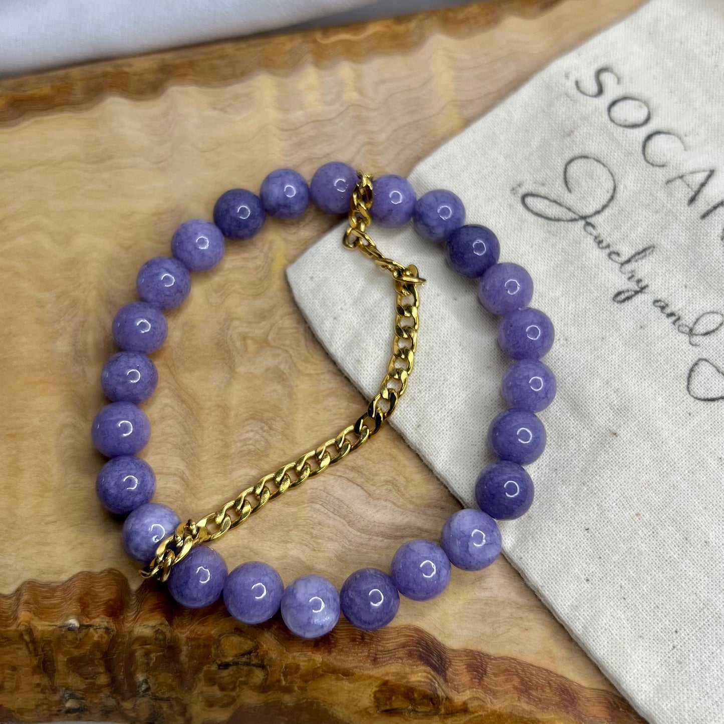 Chalcedony Affirmation Bracelet