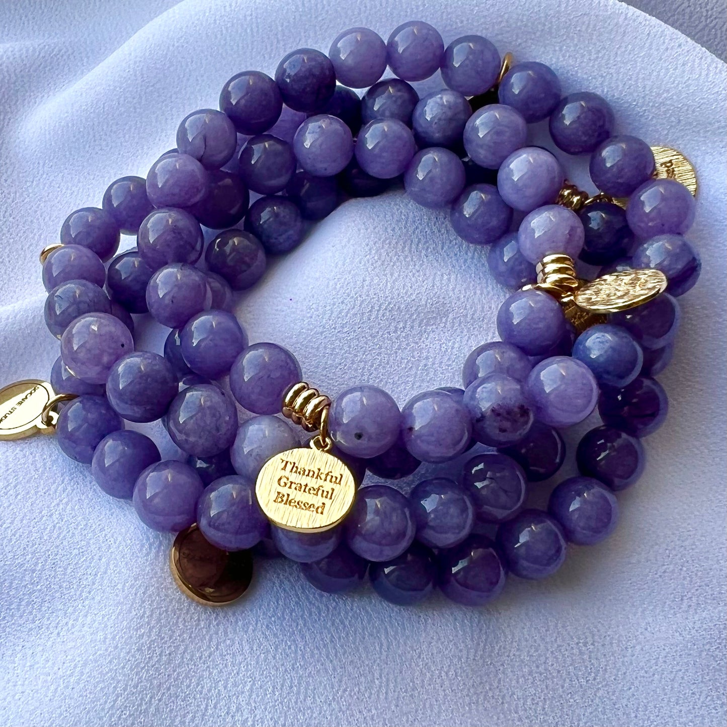 Chalcedony Affirmation Bracelet